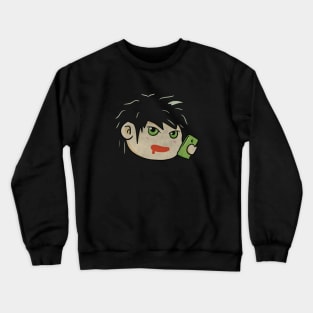 Cute Vintage Minimalist Boy Manhwa Reader Crewneck Sweatshirt